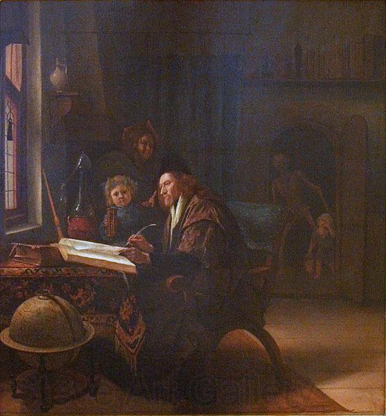 Jan Steen Scholar at his Desk Norge oil painting art